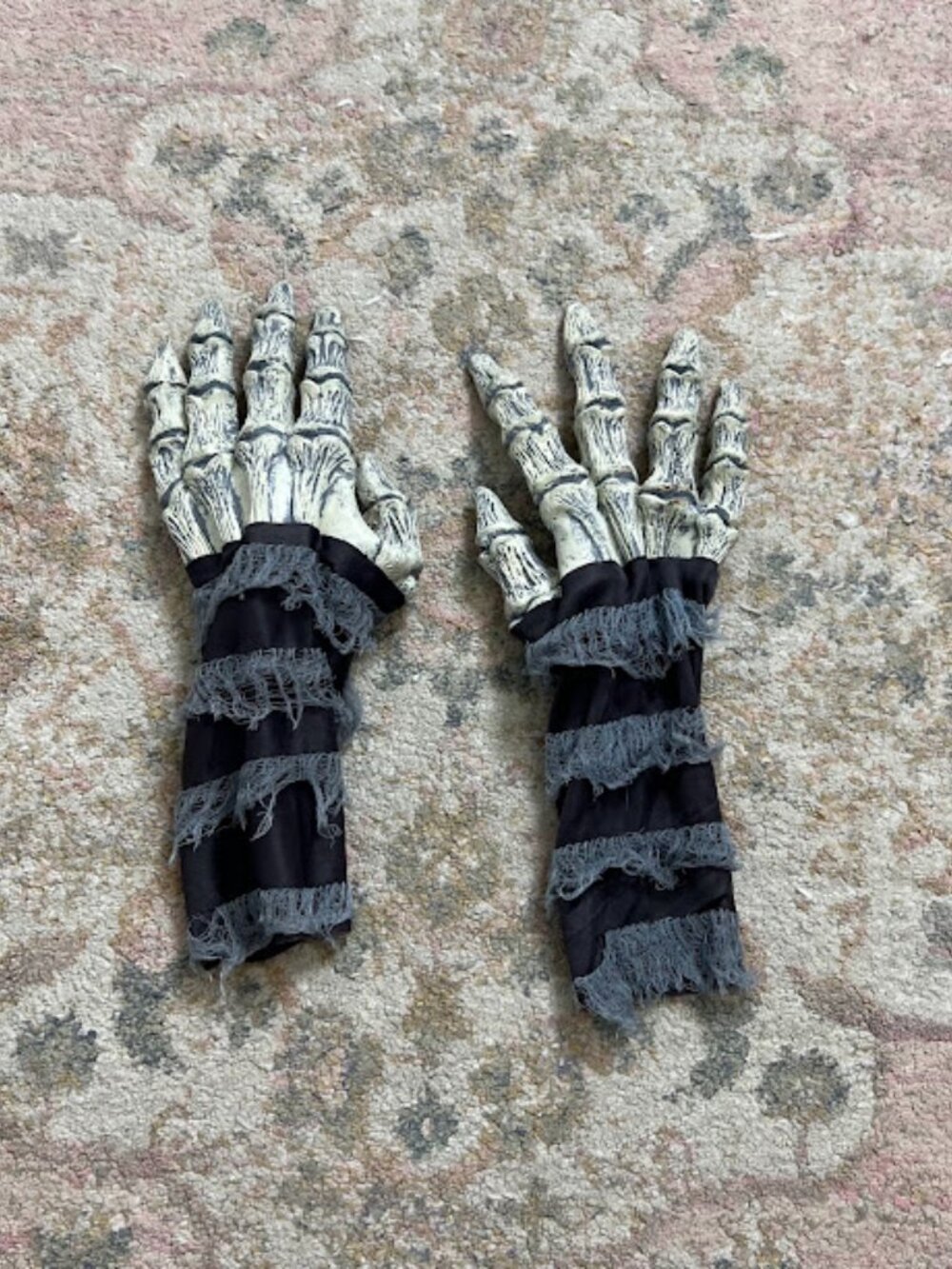 Latex Skeleton Costume Gloves